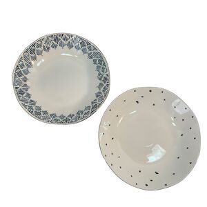 Lenox China BLUE BAY Pasta Serving Bowl 10” Blue White Set Of 2 New W/O Box